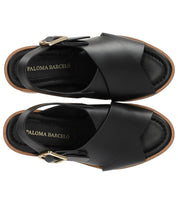 PALOMA BARCELÓ BEGONIA BLACK WEDGE SANDAL