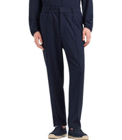 EMPORIO ARMANI BLUE RIBBED PANTS