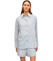 GANNI SOFT CHAMBRAY STRIPED SHIRT