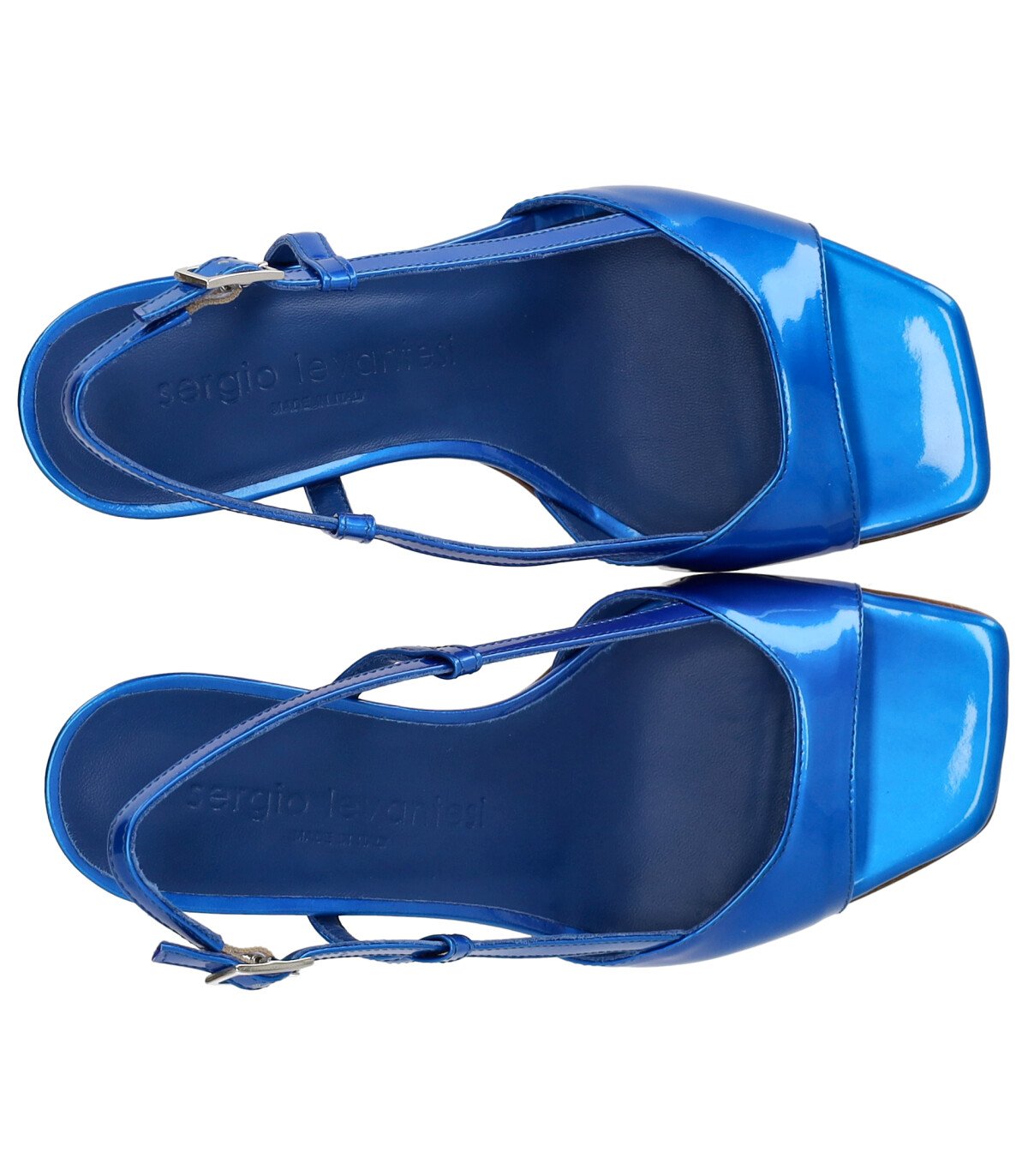 SANDALO CON TACCO ILENIA BLU ELETTRICO SERGIO LEVANTESI