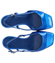 SANDALO CON TACCO ILENIA BLU ELETTRICO SERGIO LEVANTESI