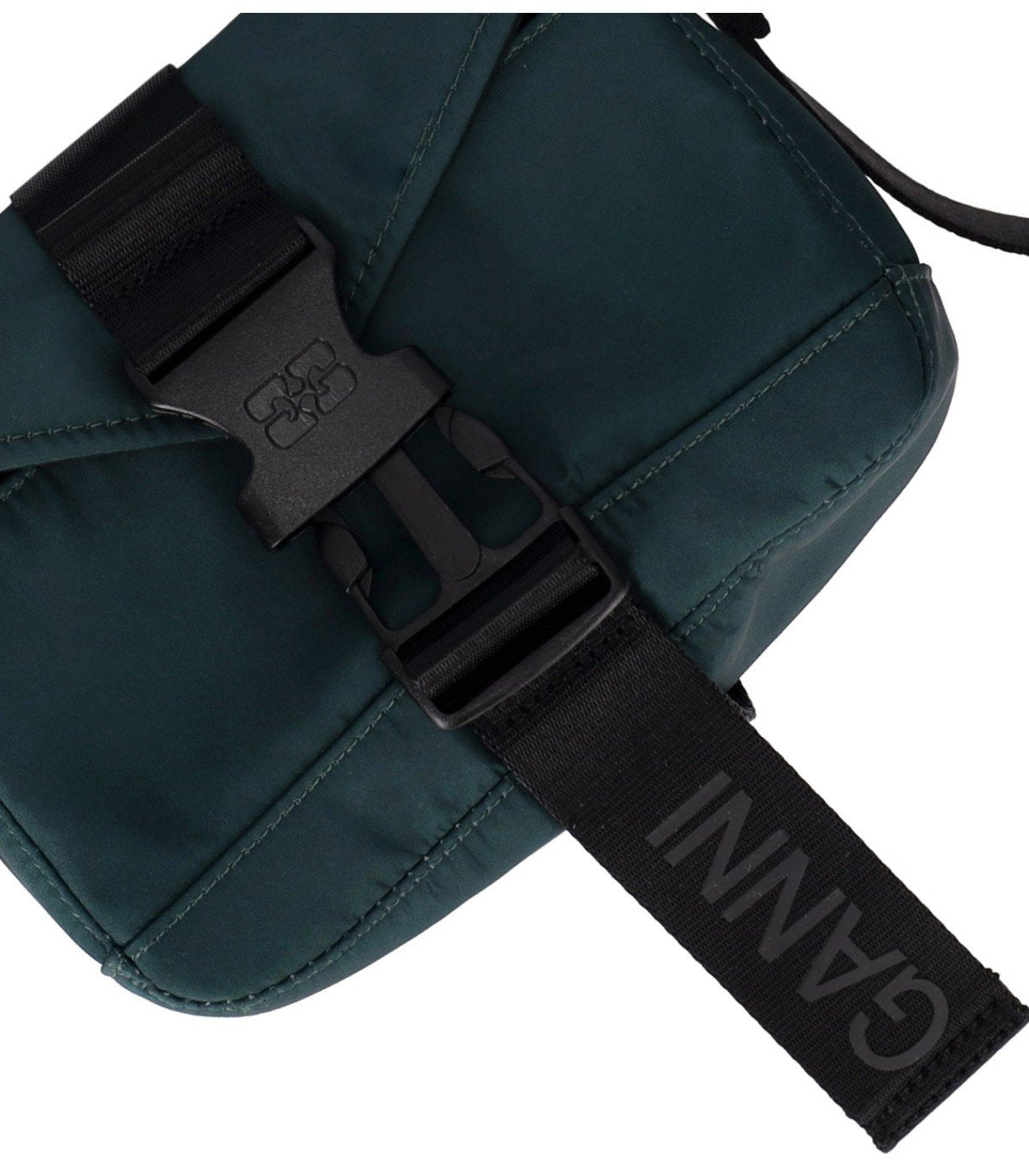 GANNI TECH MINI GREEN CROSSBODY BAG