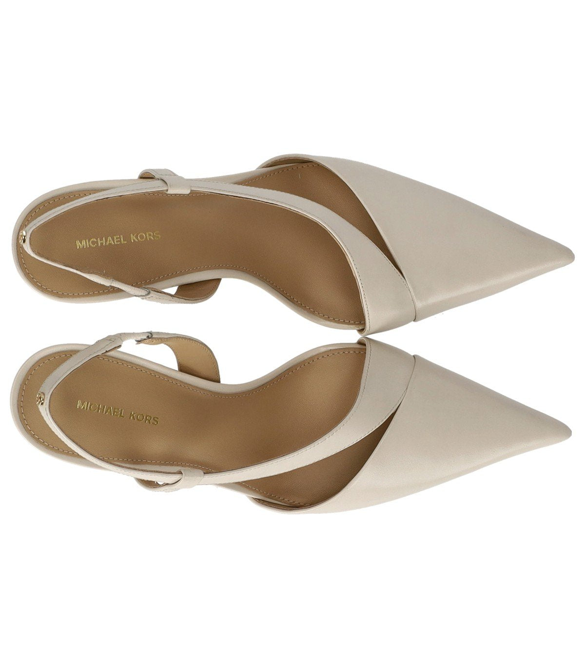 MICHAEL KORS JAIDA CREAM SLINGBACK PUMPS