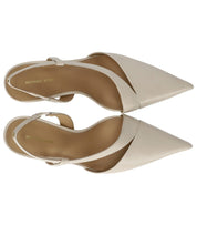 MICHAEL KORS JAIDA CREAM SLINGBACK PUMPS