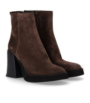 STRATEGIA HOMBRE BROWN HEELED ANKLE BOOT