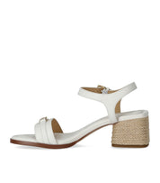 MICHAEL KORS MANDY WHITE HEELED SANDAL
