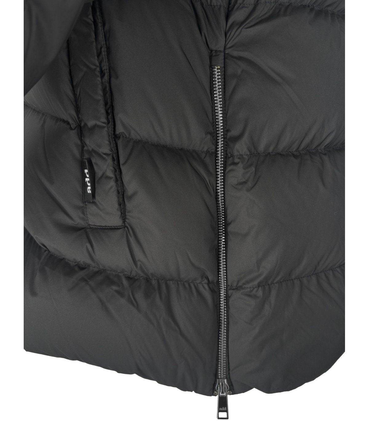 ADD COCOON BLACK HOODED DOWN JACKET