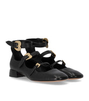 BALLERINA CON CINTURINI NERA A.BOCCA