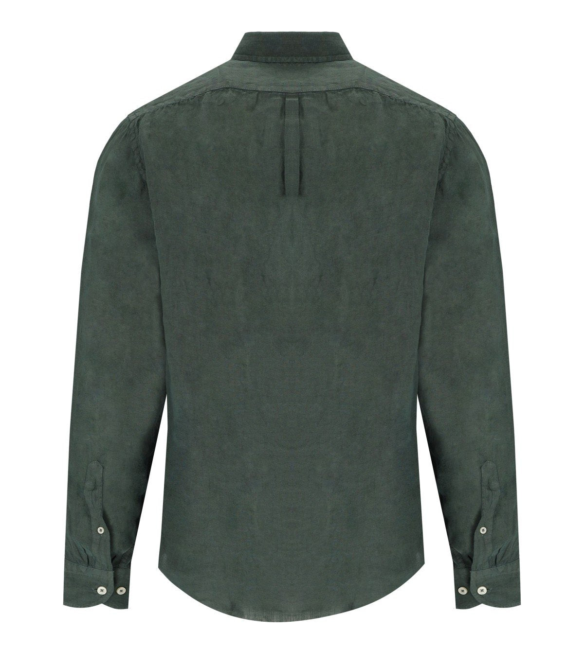 B-D BAGGIES BRAD MILITARY GREEN LINEN SHIRT