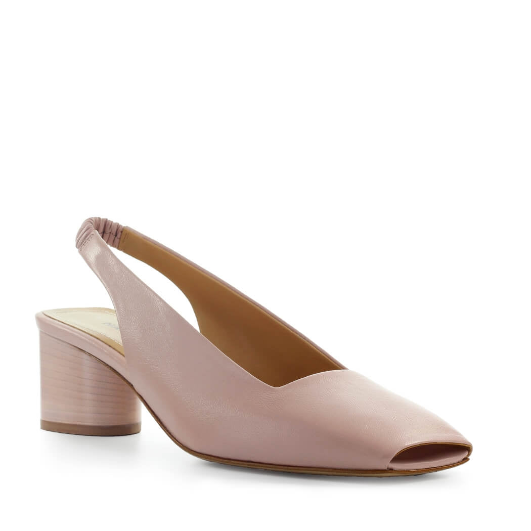 HALMANERA IRMA POWDER PINK SLINGBACK OPEN TOE PUMP