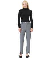 PANTALONE GRIGIO MELANGE GANNI