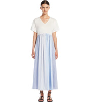 MAX MARA WEEKEND BRONZO WEISSES LANGES KLEID