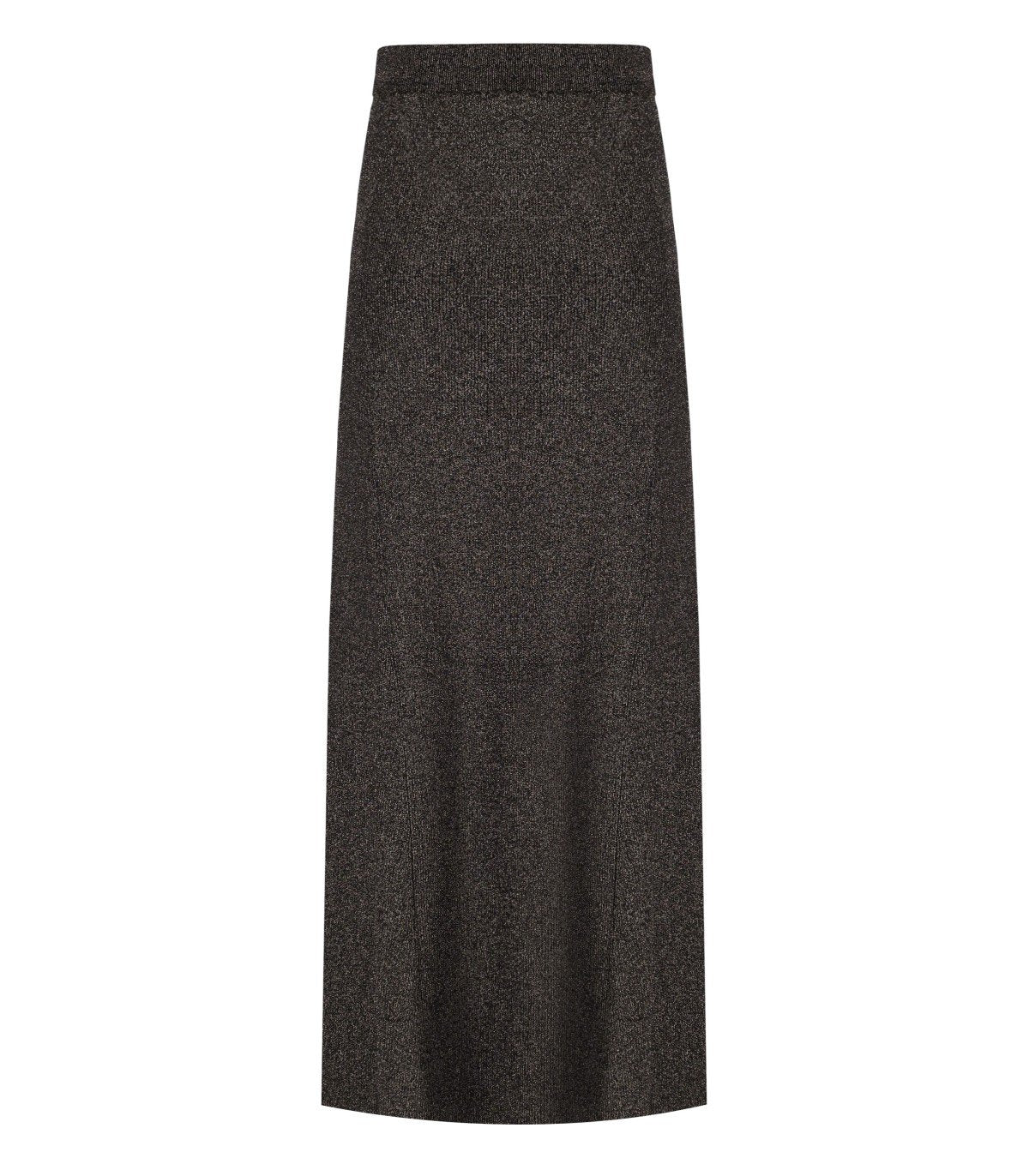 GANNI SILVER SKIRT WITH LOGO