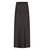 GANNI SILVER SKIRT WITH LOGO