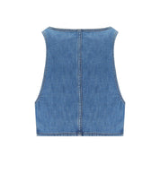 GILET IN DENIM BLU MEDIO TWINSET