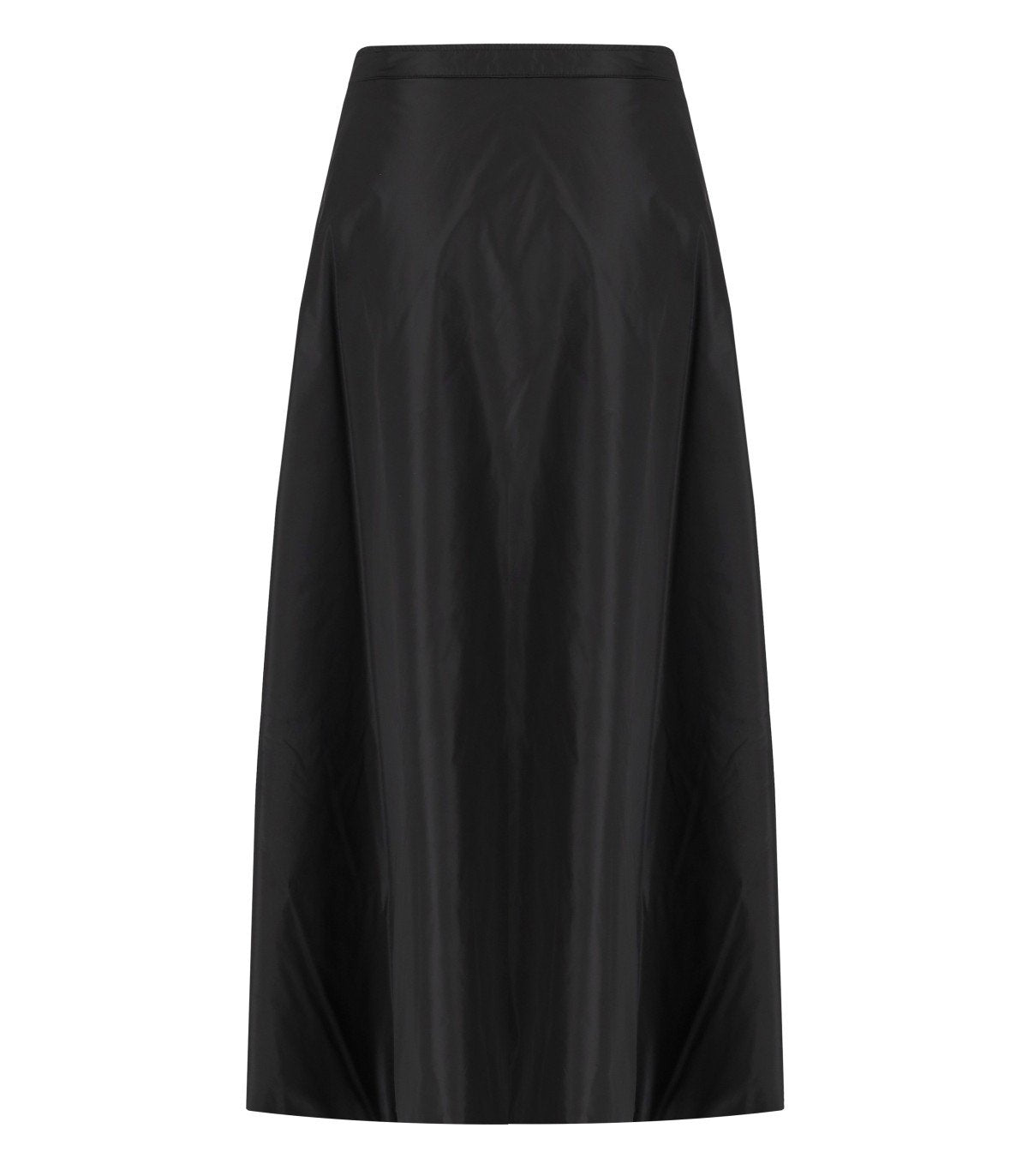 ADD NYLON BRIGHT BLACK LONG SKIRT