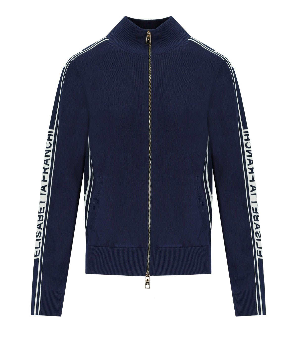 ELISABETTA FRANCHI OLTREMARE CARDIGAN MIT BANDS