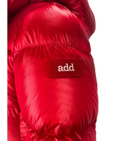 ADD SHINY CORTINA RED HOODED DOWN JACKET
