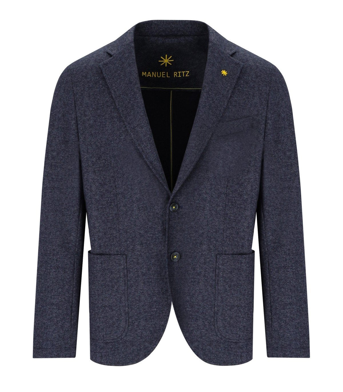 manuel ritz ジャケット MANUEL RITZ MELANGE BLUE SINGLE BREASTED JACKET – FerrarisBoutique