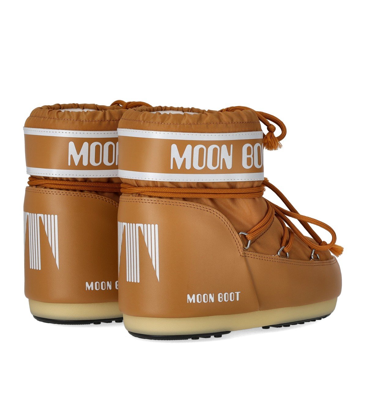 MOON BOOT ICON LOW NYLON COGNAC SNOW BOOT