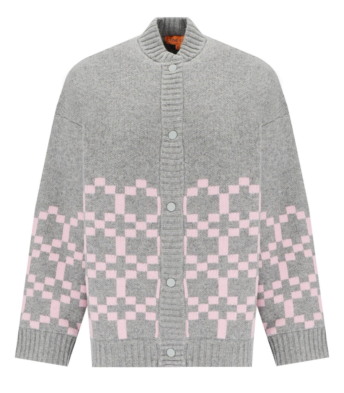 STINE GOYA TINO GREY AND PINK BOMBER JACKET