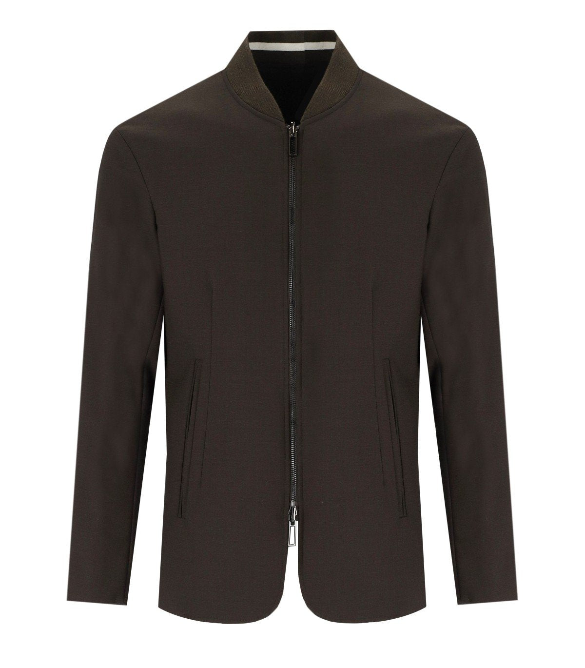 EMPORIO ARMANI BRUIN BLAUW OMKEERBAAR JAS