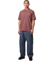 POLO S/S CHASE DUSKY PINK CARHARTT WIP