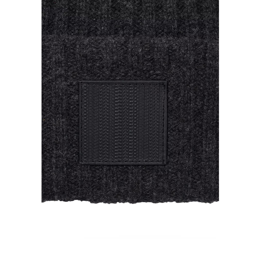 MARC JACOBS THE RIBBED DARK GREY BEANIE