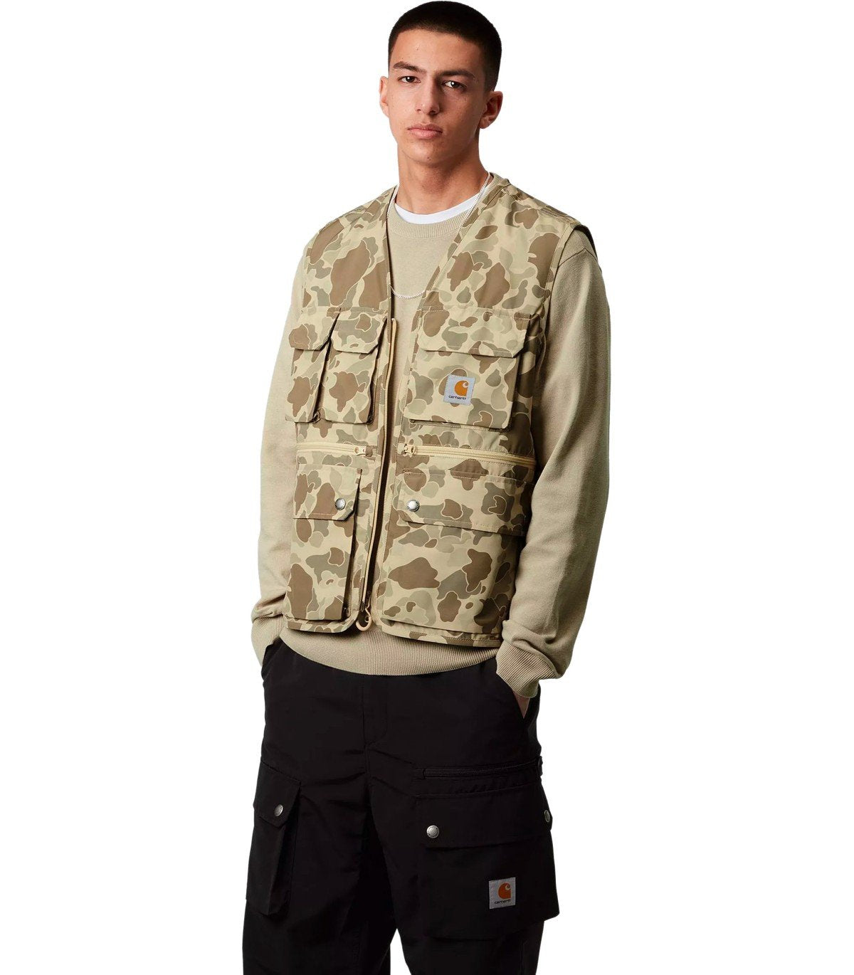 CARHARTT WIP IRWIN CAMO DUCK DESERT VEST