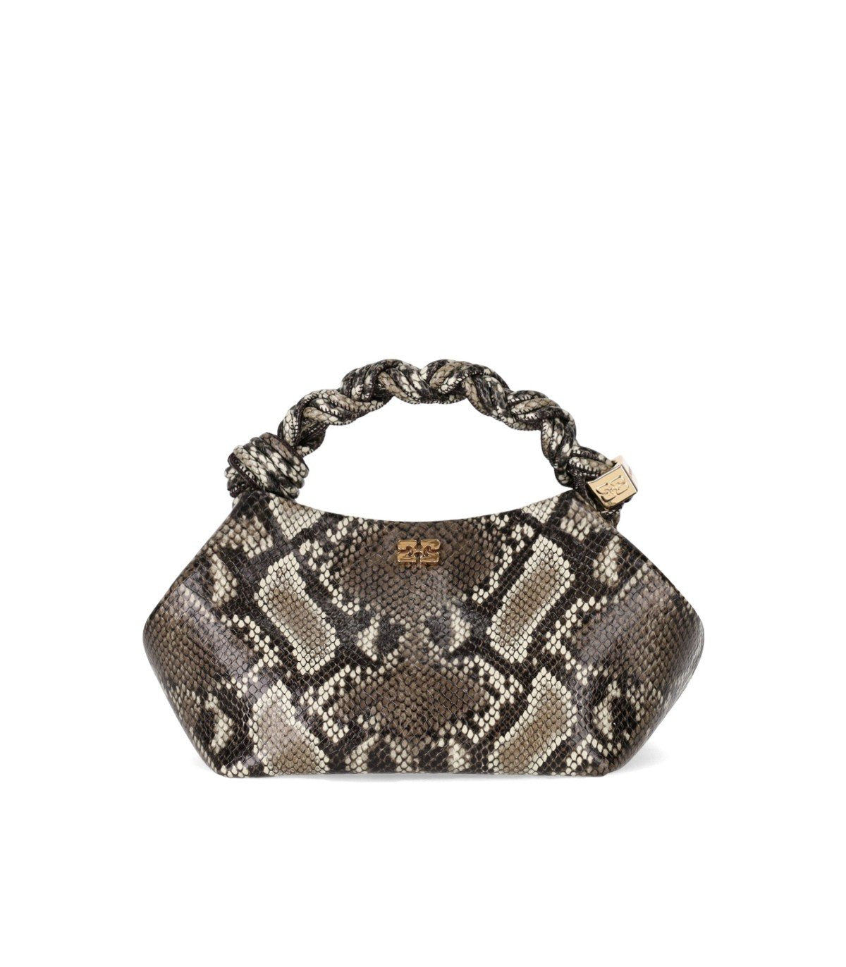 GANNI BOU HANDBAG WITH PYTHON PRINT