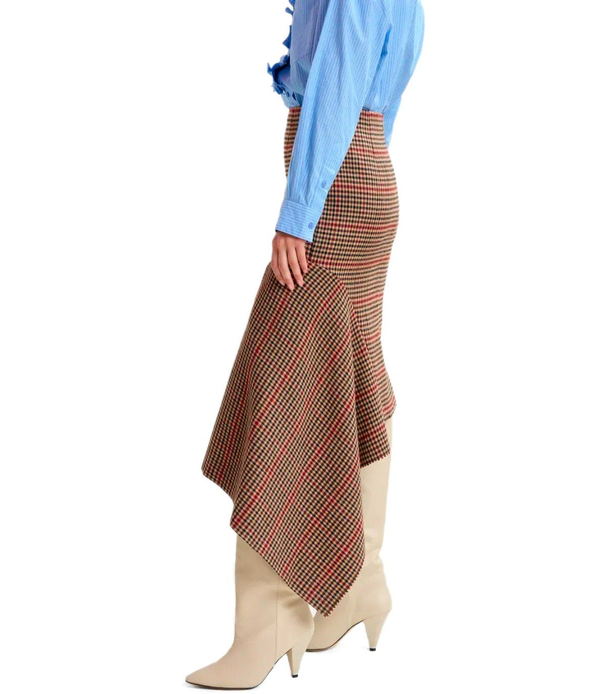 JUPE MIDI IFEATHER MARRON ESSENTIEL ANTWERP