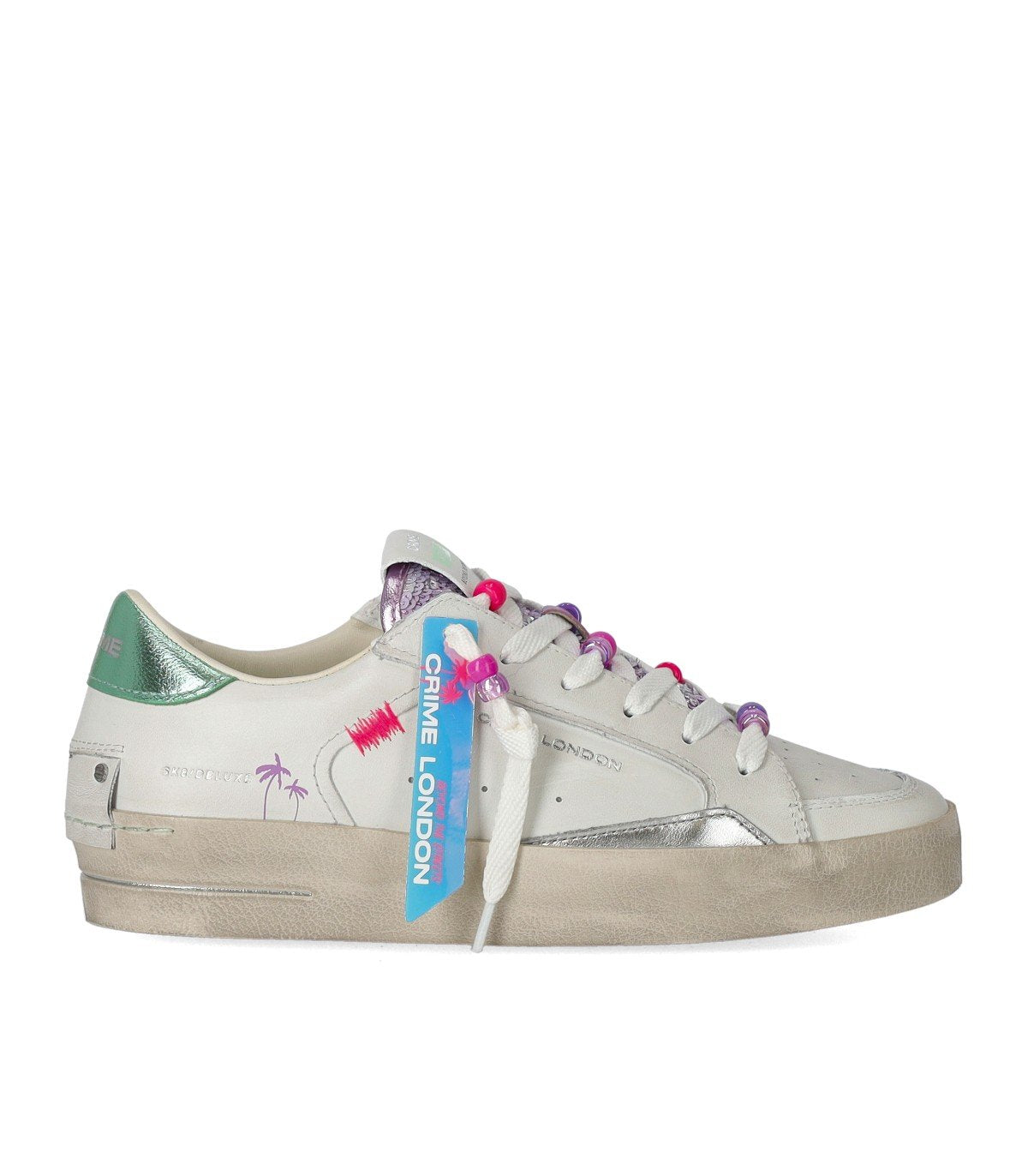 CRIME LONDON SK8 DELUXE AQUA CHARMS SNEAKER