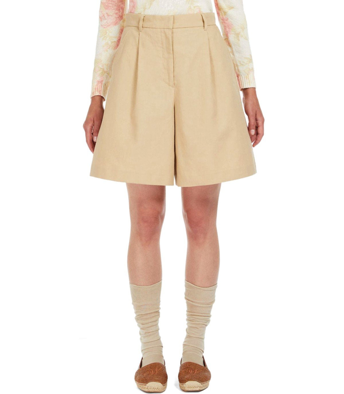 MAX MARA WEEKEND ECUBA BEIGE BERMUDA SHORTS