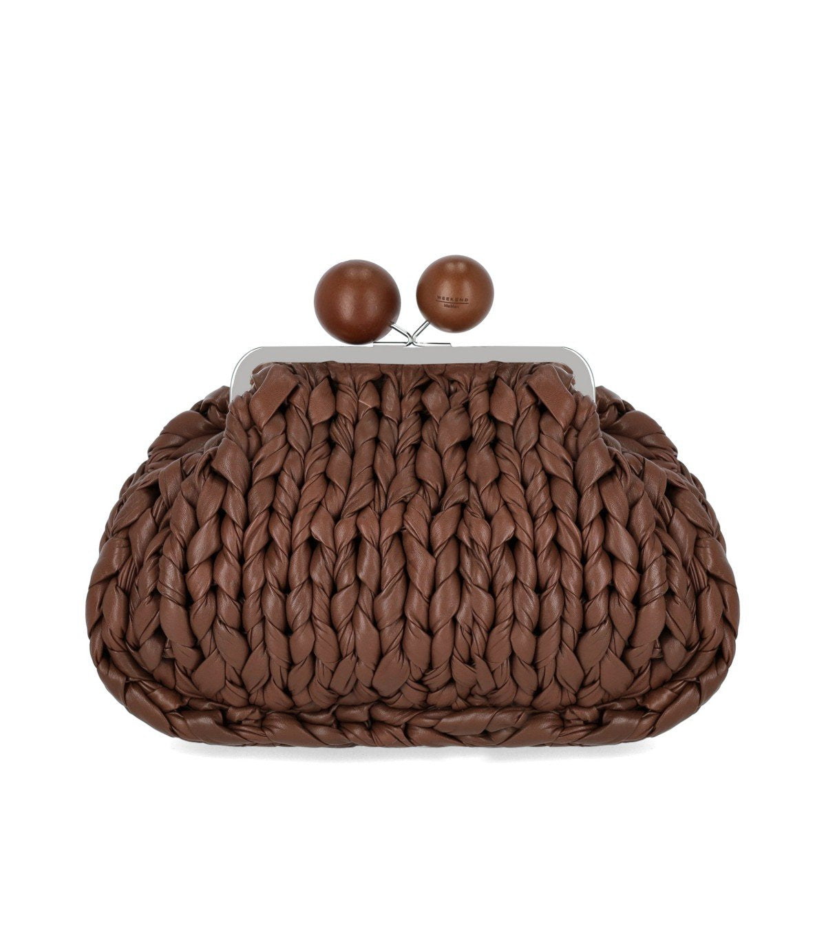 MAX MARA WEEKEND PASTICCINO ALIBERO MEDIUM BROWN CLUTCH