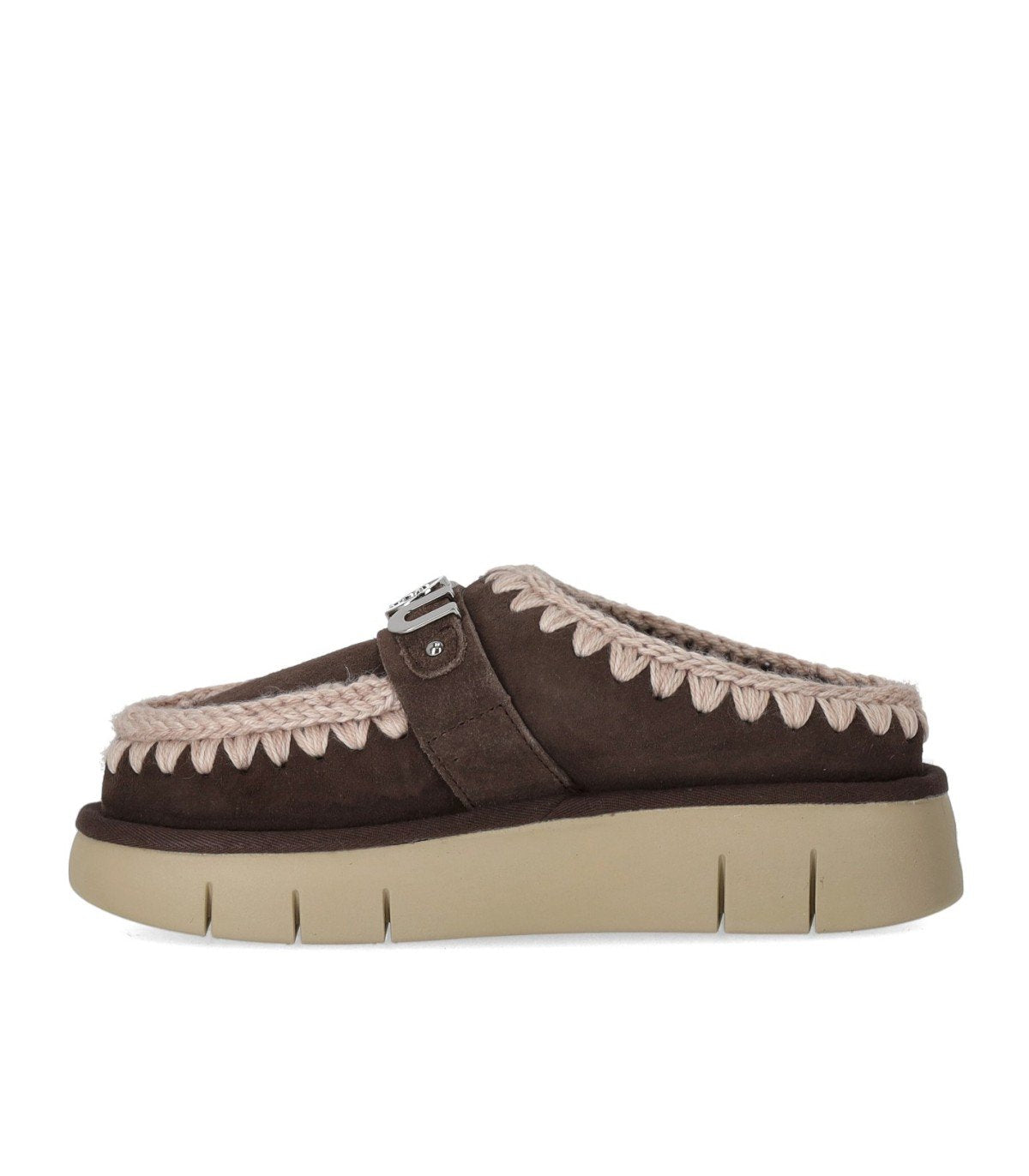 MOU BOUNCE METAL LOGO MOCHA CLOG