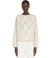 MAGLIA GIROCOLLO ABBOZZI ECRU MAX MARA WEEKEND