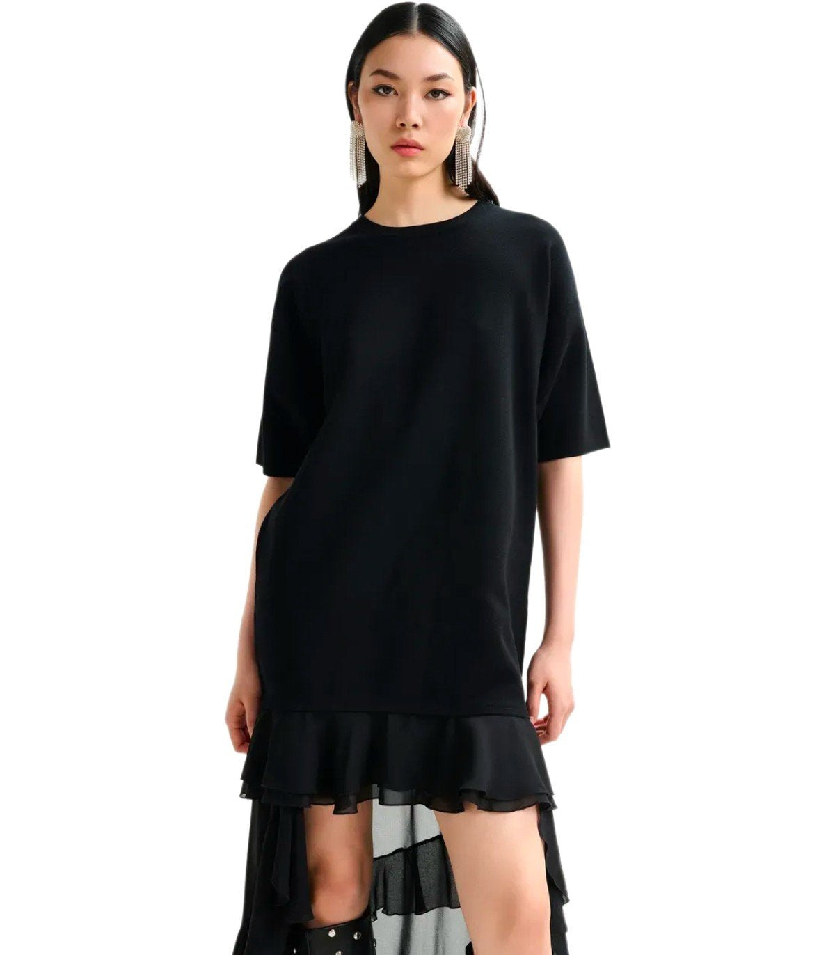 ESSENTIEL ANTWERP IMAILLE BLACK DRESS