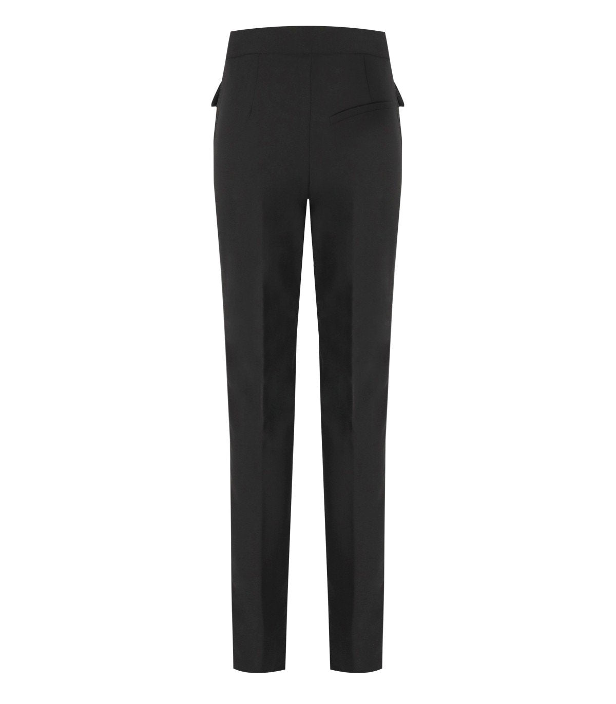 GANNI TWILL BLACK PANTS WITH POCKETS