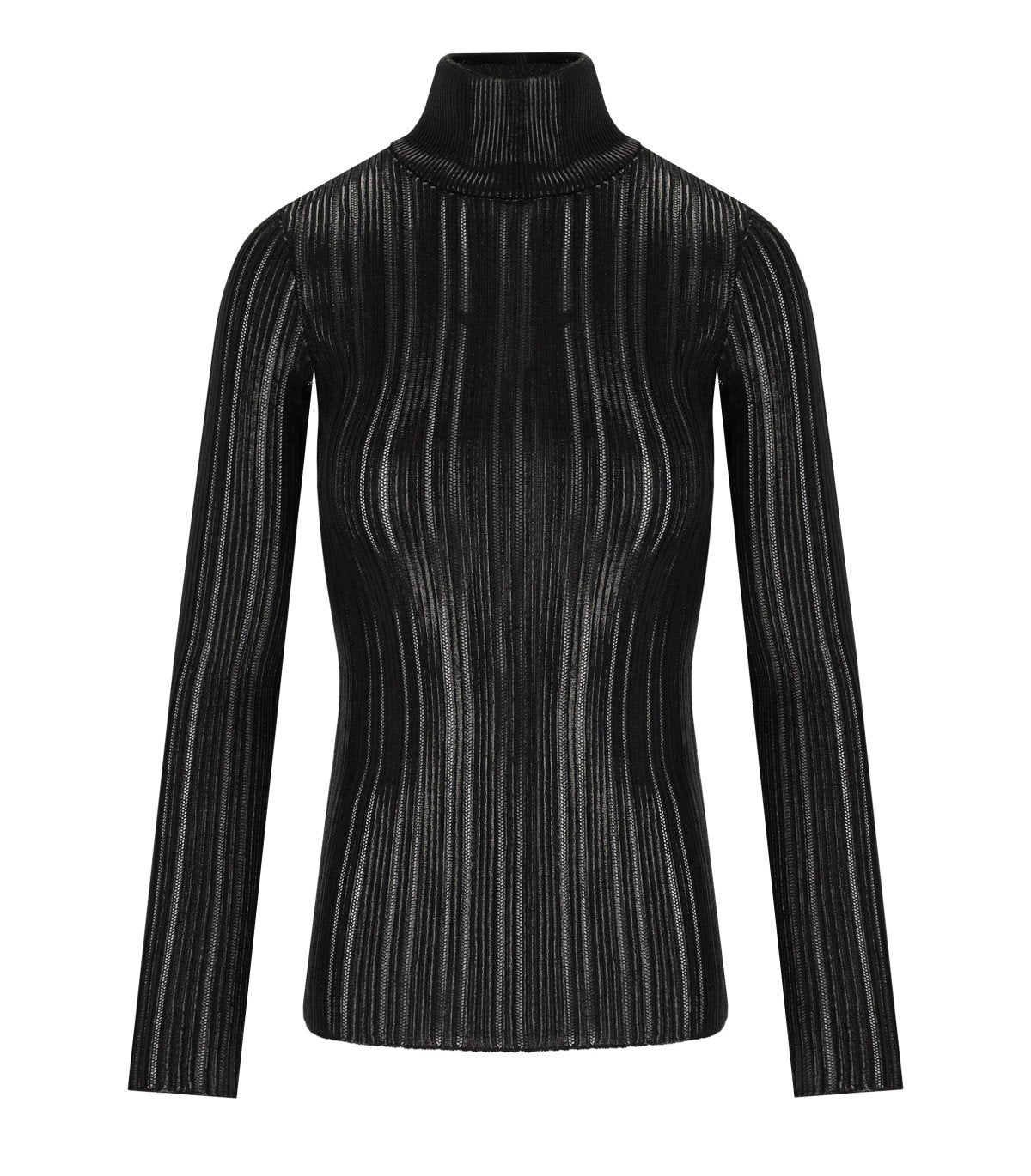 ELISABETTA FRANCHI BLACK TURTLENECK TOP – FerrarisBoutique