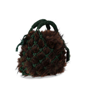 KURT GEIGER MACRAME CRYSTAL GREEN HANDBAG