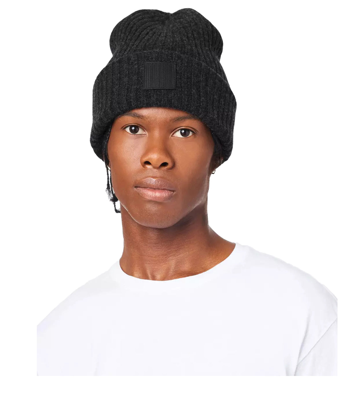 MARC JACOBS THE RIBBED DARK GREY BEANIE