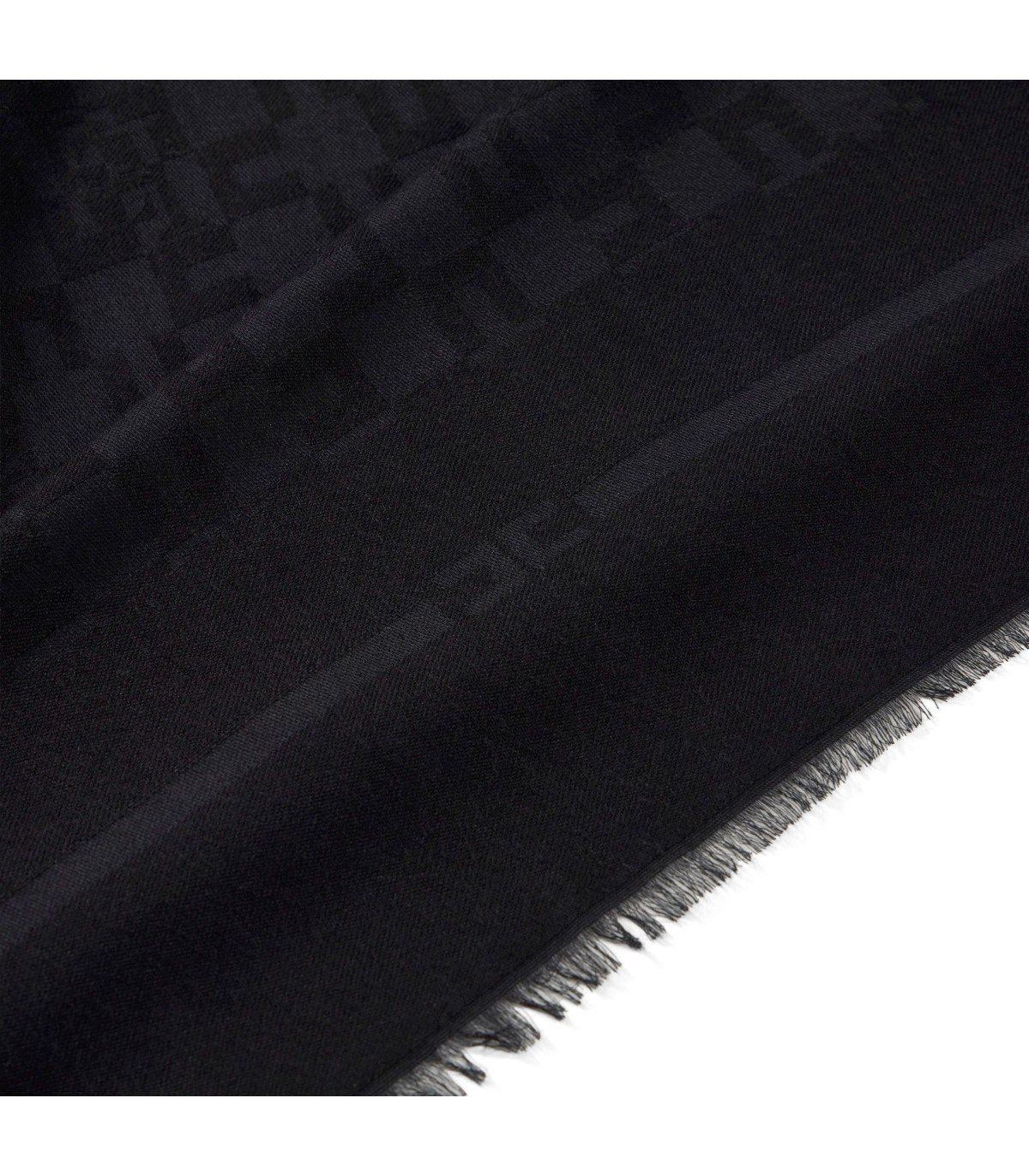 ELISABETTA FRANCHI BLACK MONOGRAM SCARF