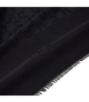 ELISABETTA FRANCHI BLACK MONOGRAM SCARF