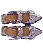 BALLERINA SLINGBACK CON FIBBIE LAVANDA GANNI