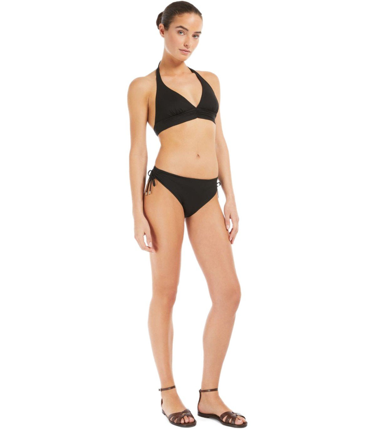 MAX MARA BEACHWEAR SANDRA BLACK BIKINI BOTTOM