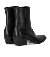 STRATEGIA BLACK HEELED ANKLE BOOT