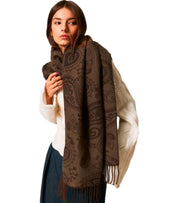 TWINSET BROWN PAISLEY SCARF