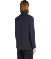 MAX MARA WEEKEND MATERIA BLUE SINGLE BREASTED BLAZER