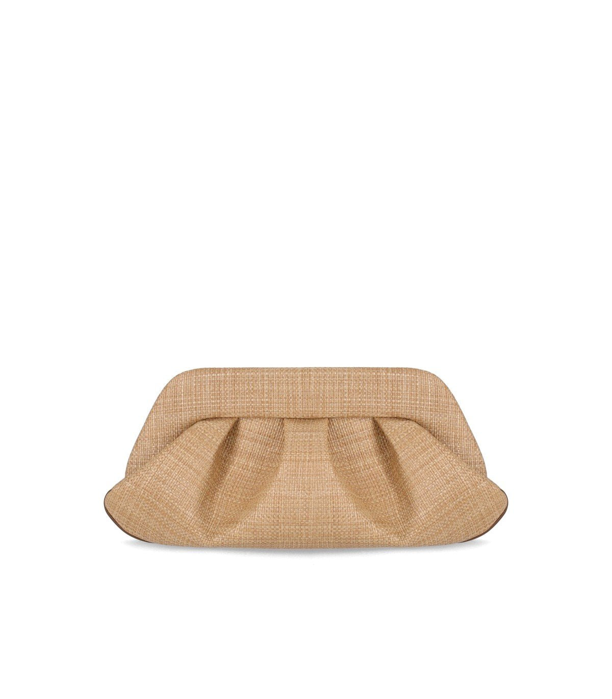 THEMOIRè EMERA PAPER FRINGES MACADAMIA CLUTCH BAG