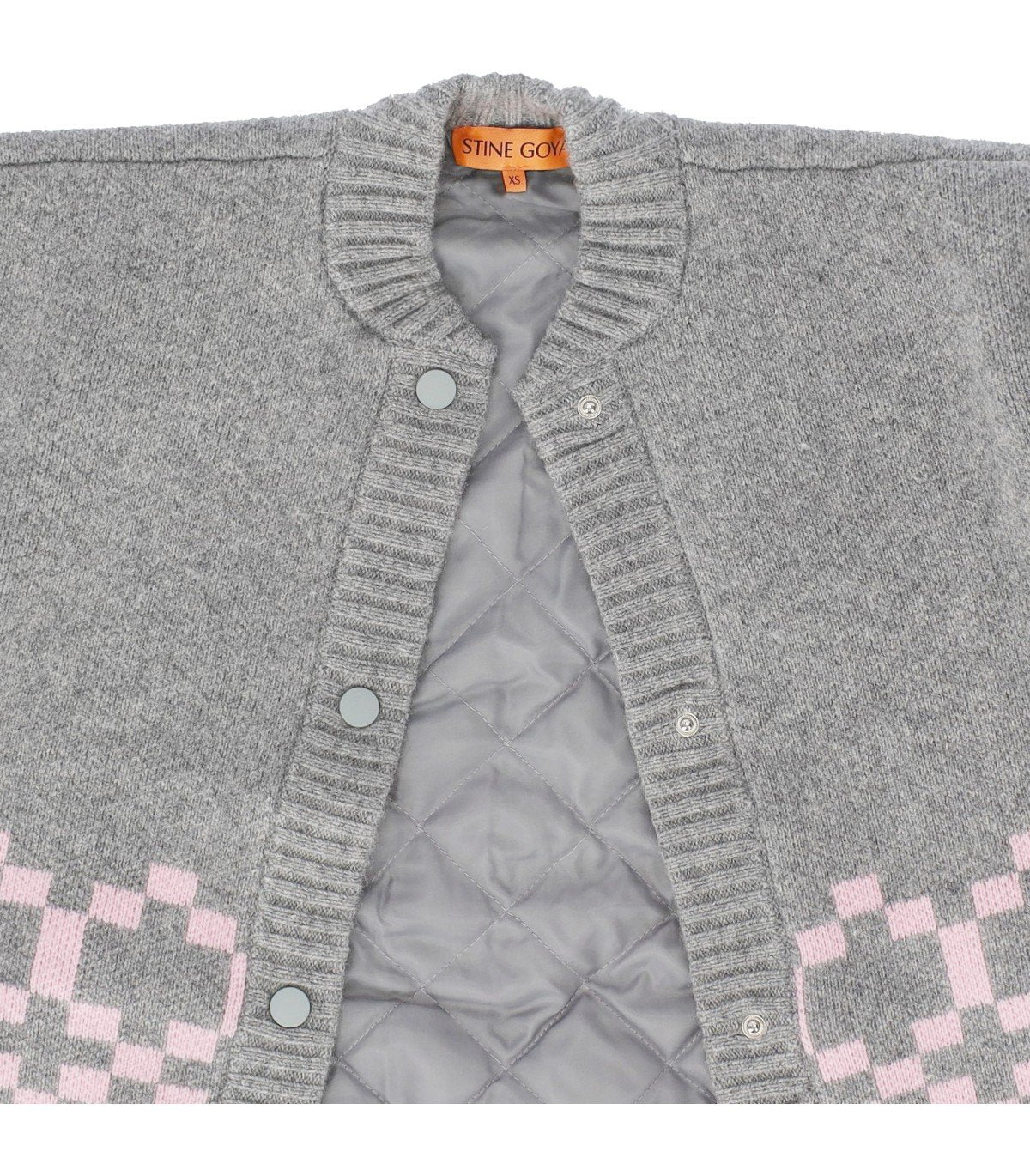STINE GOYA TINO GREY AND PINK BOMBER JACKET